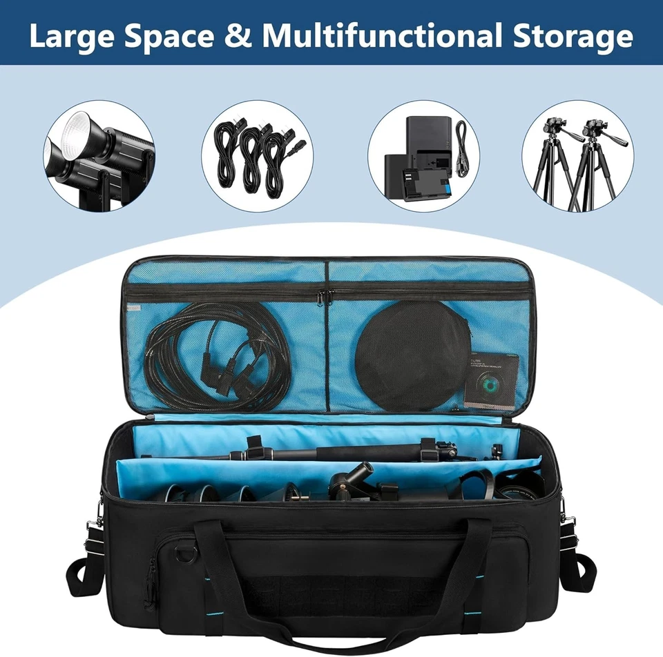 Tripod Travel Bag Camera Equipment Case with Pockets Secure Buckles Large - Image 4 of 4