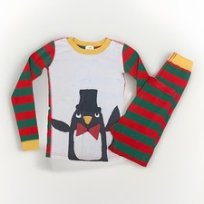 Hanna Andersson Long John Boy Girl Size 12 150cm Pajamas Penguin Striped