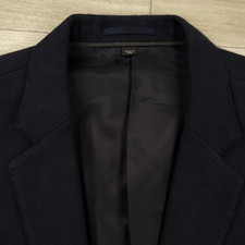 J Crew Ludlow Sport Coat Men 44R Slim extra slim Blue Cotton Herringbone 2 Btn