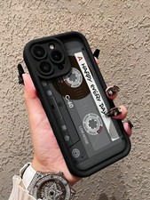 Retro Cassette Tape Phone Case, Shockproof Waterproof Cover for iPhone X  16 P...