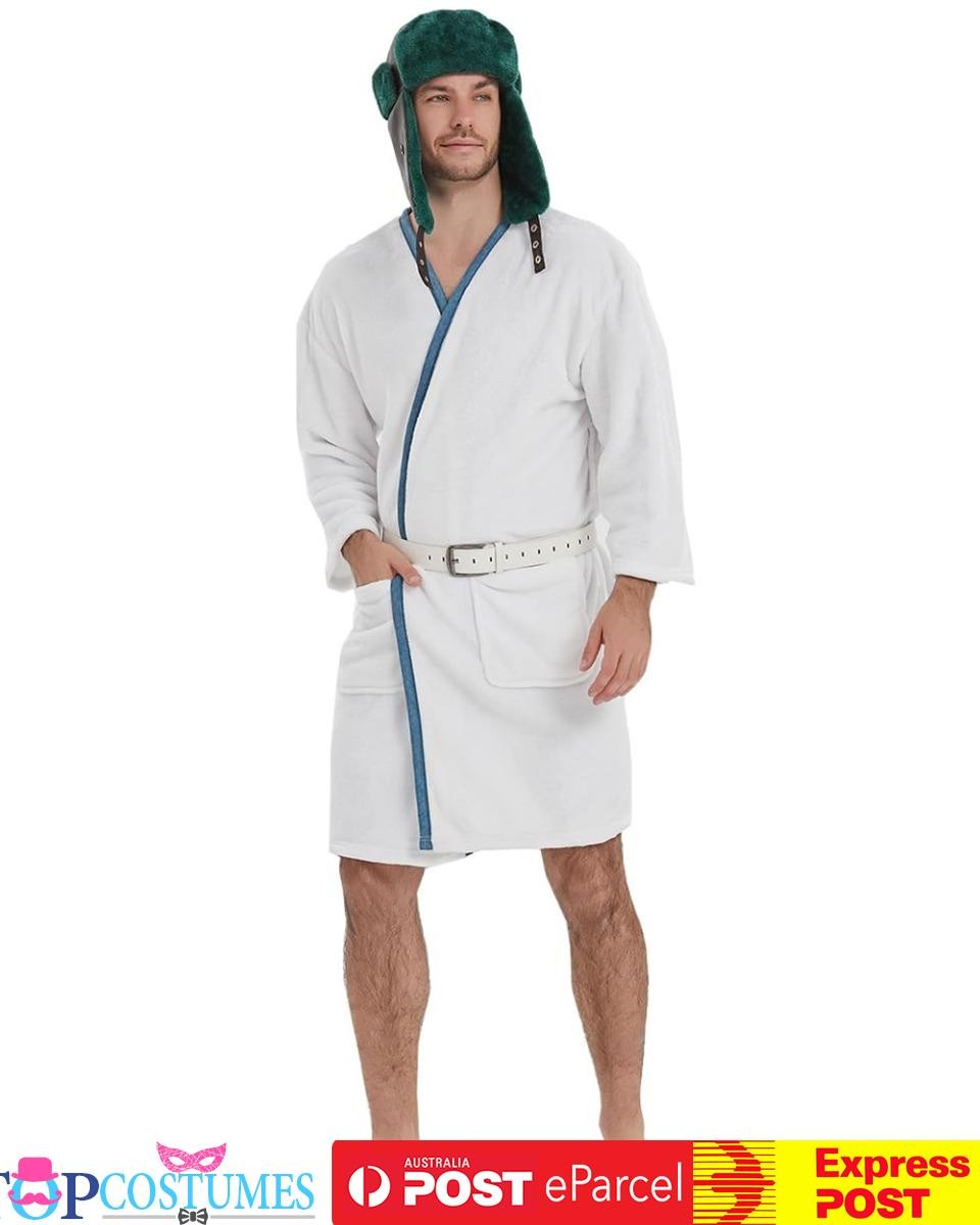 Cousin Eddie Costume Robe Christmas Vacation Trapper Hat National