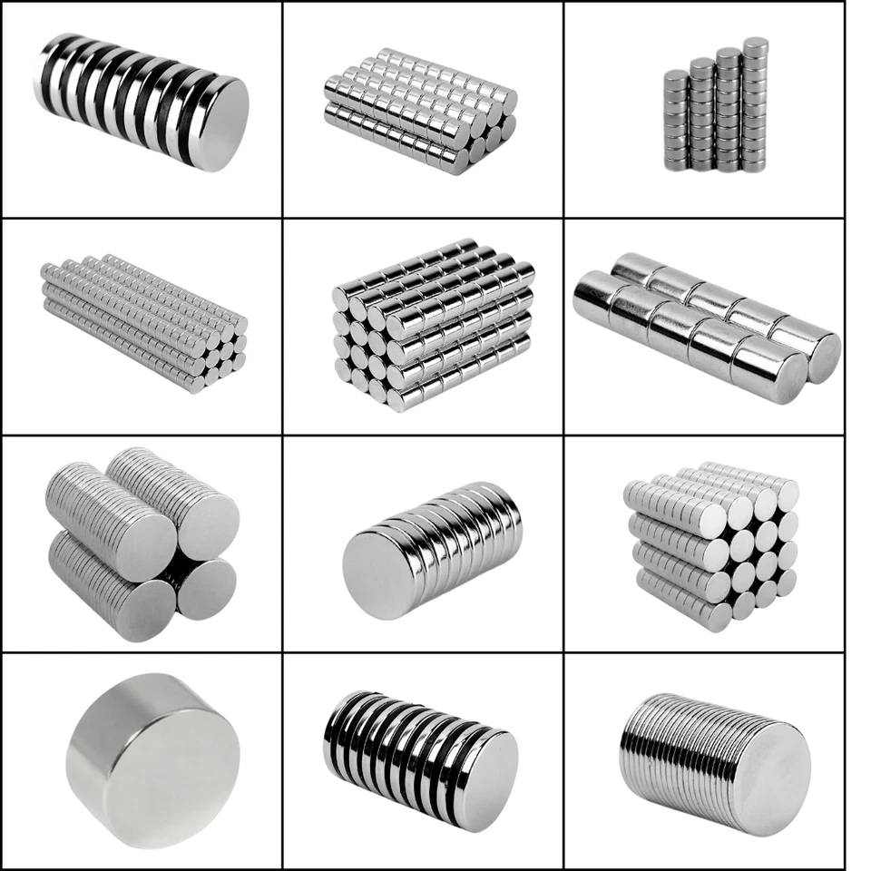 Starke Neodym Magnete rund – Größe & Stückzahl wählbar – Supermagnet NdFeB