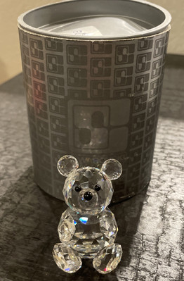 Swarovski Crystal Teddy Bear 7637 Figurine Austria With Box