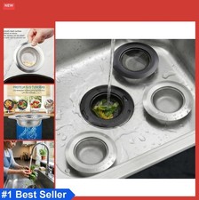 Kitchen Sink Strainer 4 Pack Stainless Steel Anti-Clogging Large Wide Rim 4.5