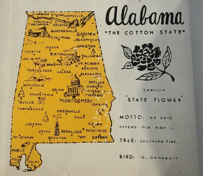 Alabama Decorative State Tile