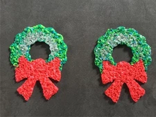 CHRISTMAS WREATHS  Melted Plastic Popcorn Chips LOT NEW COLLECTIBLE  DECORATION