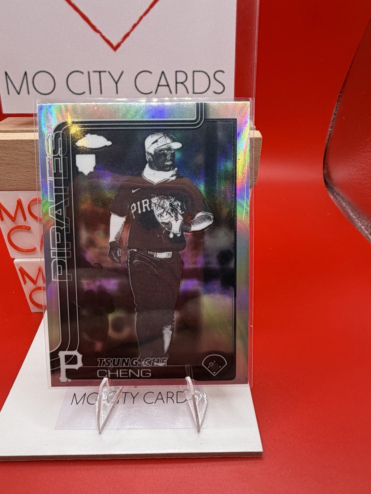 2025 Topps Chrome Update Negative Refractor Tsung-Che Cheng #USC74 Pirates SSP