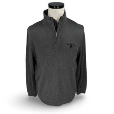 Ted Baker London Men's Dark Gray Quarter Zip Pullover Sweater Size 5