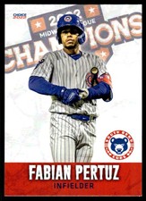 2022 Fabian Pertuz Choice Minor League Rookie South Bend Cubs Champs