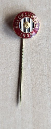 Vintage enamel Boldklubben 1903 Denmark Football Club stick pin badge