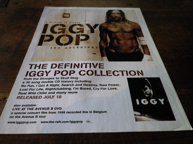 IGGY POP - Publicité de magazine / Advert !!! THE ANTHOLOGY !!! UK !!! - Photo 1/1