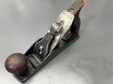 VINTAGE UNBRANDED WOOD PLANE STEEL & BRASS 2-1/8" X 9-1/4" - VGC - MADE IN USA