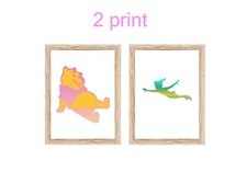 Coppia Poster cameretta bambini, stampa formato 18x24 o10x15 poster carta lucida