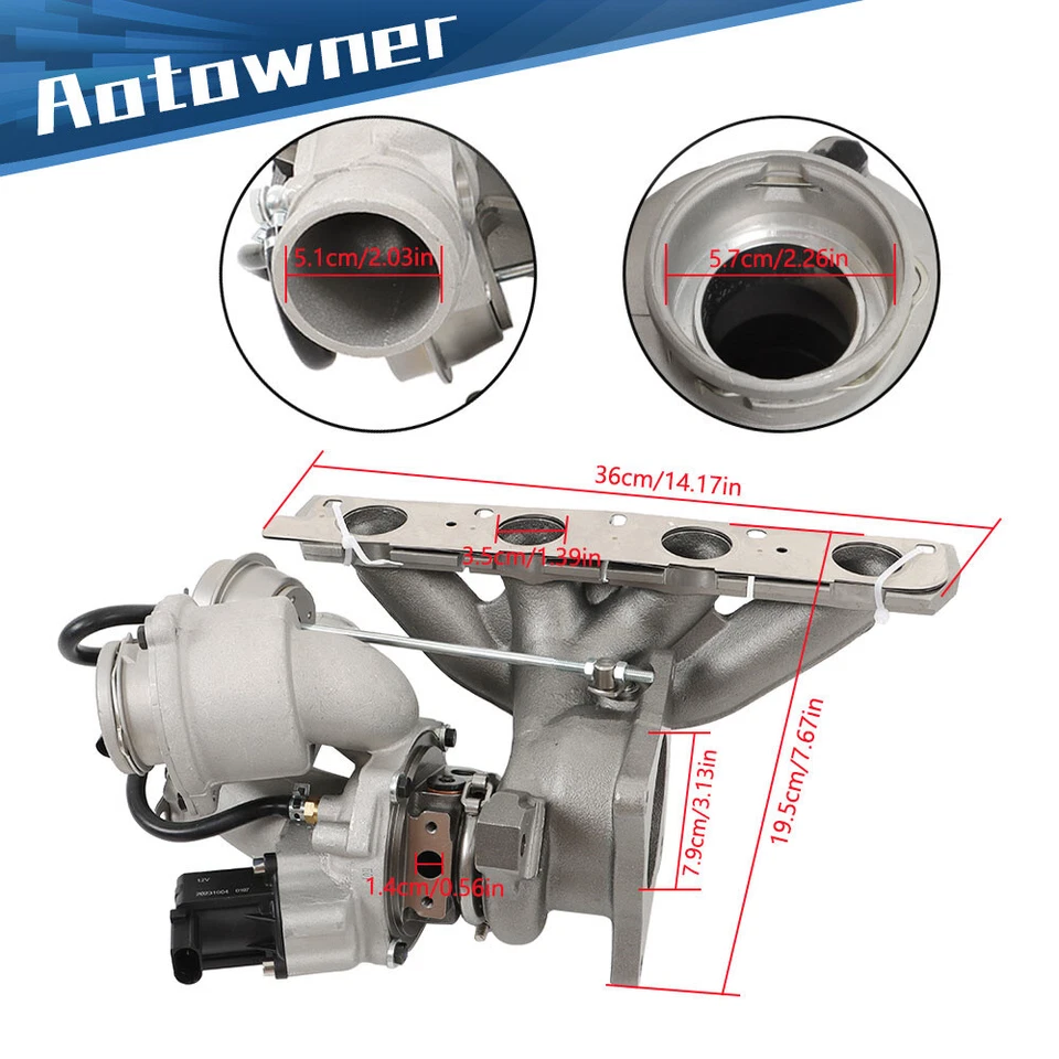 Kit turbocompresor para Audi A3 TT y Volkswagen Jetta/GTI/Passat Eos 2,0 L GAS Foto 2 de 4