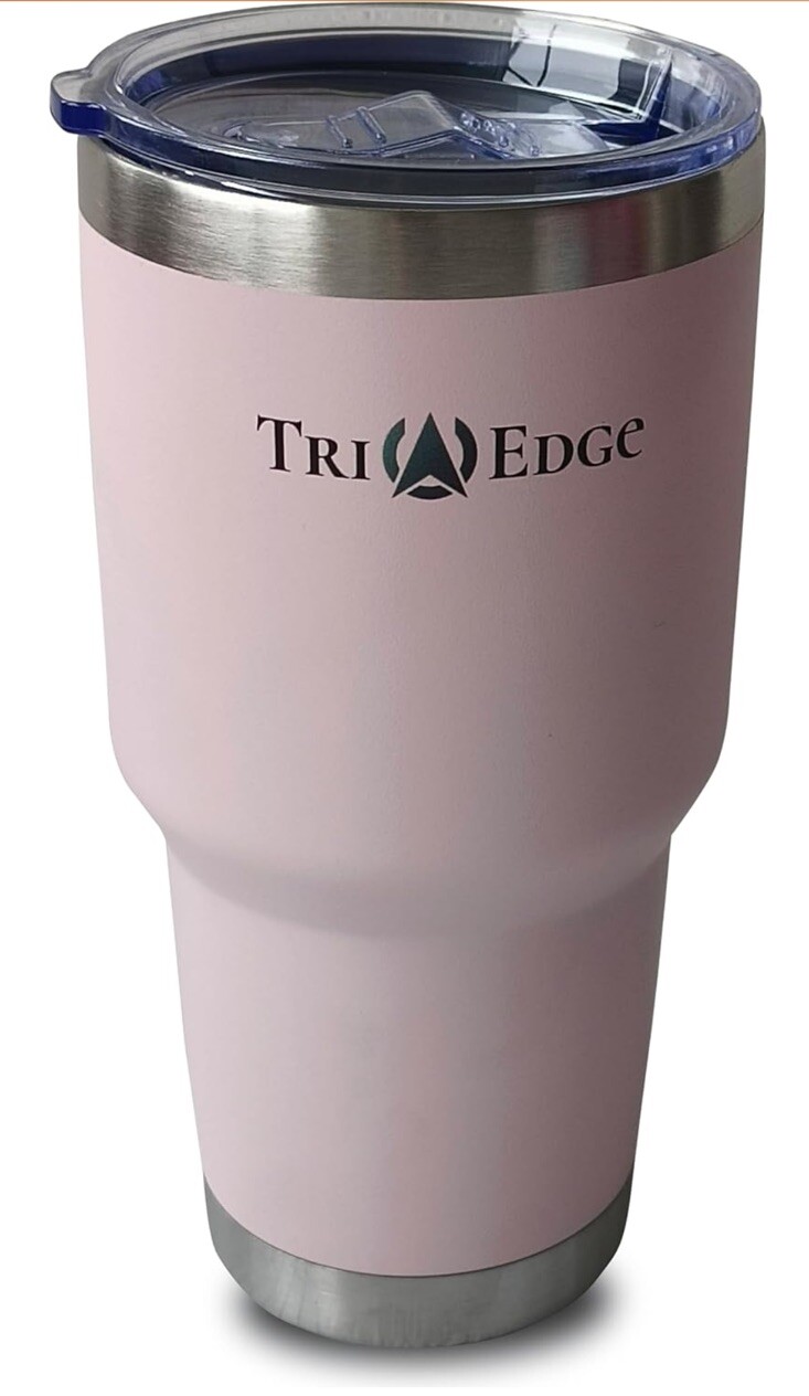 Pink Tri-Edge Insulated 30oz Tumbler with Lid - New in Box