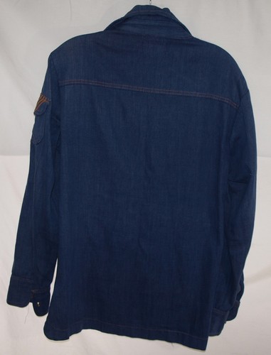 Solaris Denim Blue Jean Button Up Trucker Shirt Herren 36 M - Bild 2 von 3