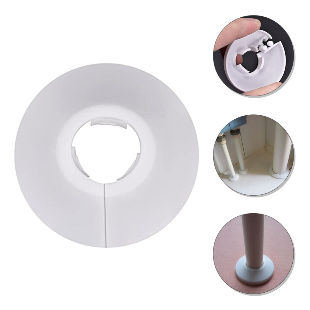 24 Pcs Pipe Flange Protectors Radiator Pipe Covers White Plastic Pipe