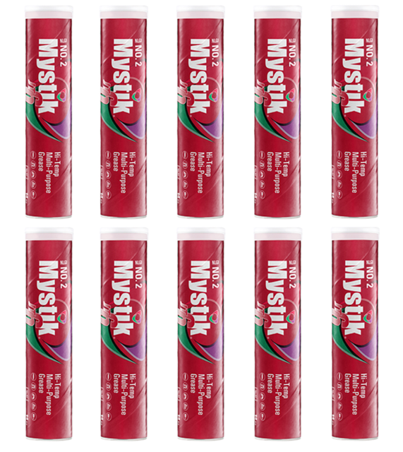 10 Pack Mystik JT6 HiTemp 2 Grease; NLGI GCLB Red No.2; (10) 14oz tubes eBay