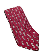 Joseph A Banks Tie 100% Silk Hand Sewn Made in USA 58x4 Necktie (77) Burgundy
