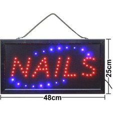 LED Schild Nails Nagelstudio Kosmetikstudio Schaufenster Werbung Fingernägel