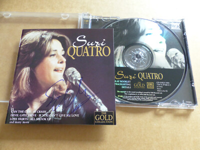 SUZI QUATRO signed autograph signed on ''THE GOLD COLLECTION'' CD cover