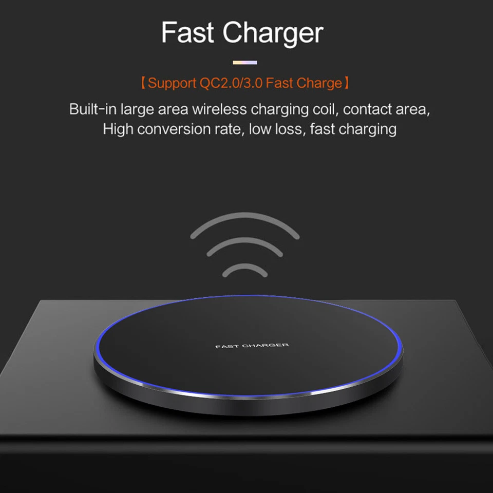 30W  Fast Wireless Charger Mat Charging Pad For Apple iPhone 14 13 Samsung S22 - Image 4 of 4