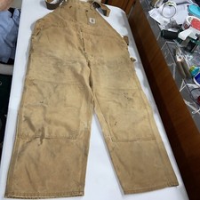 Carhartt Overalls Brown Men s Double Knee Disstressed
