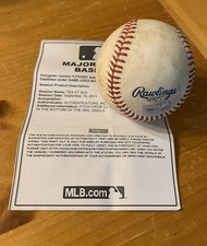 MLB Game Used Baseball CJ Wilson Brendan Ryan