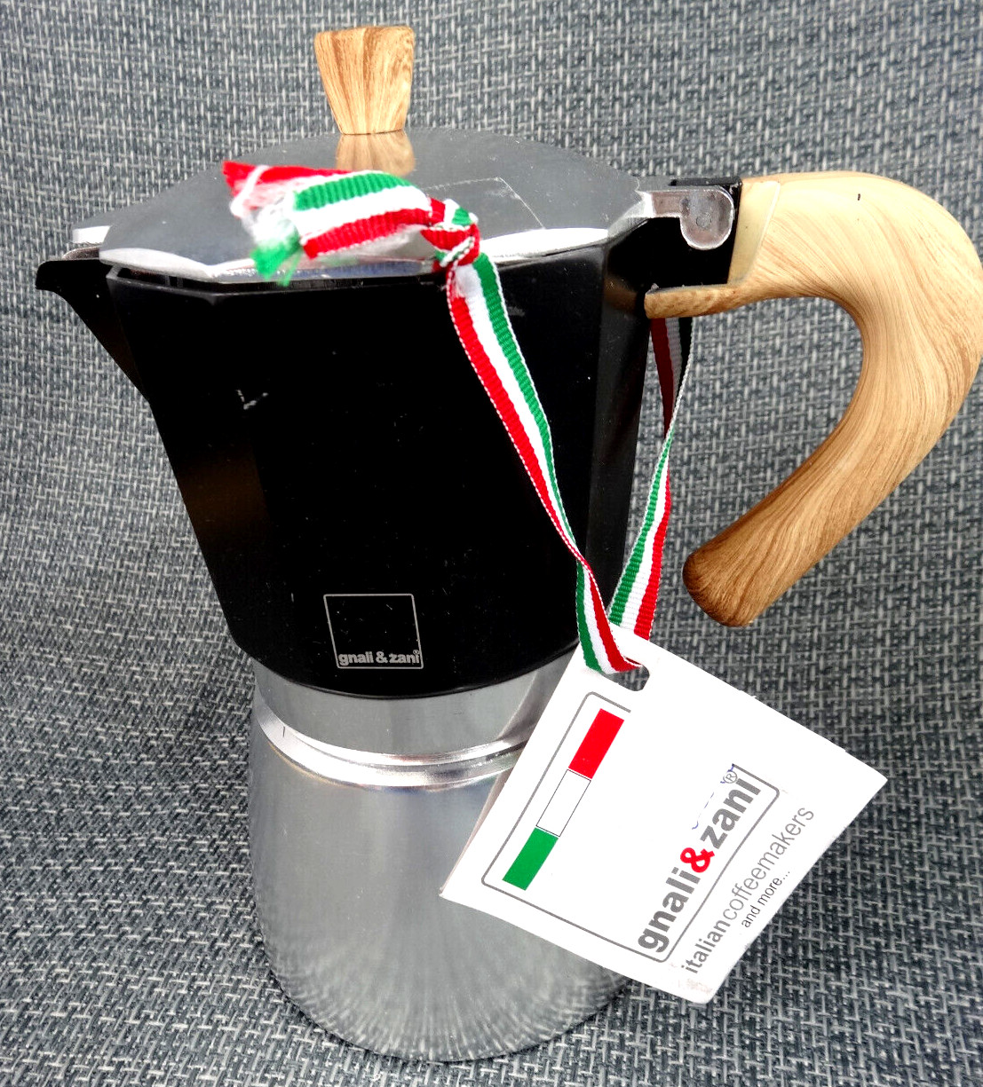 Black & Silver Soft Wood Look Handle
