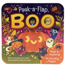 Boo: Peek-a-Flap Board Book - Board book By Rosa Von Feder - VERY GOOD