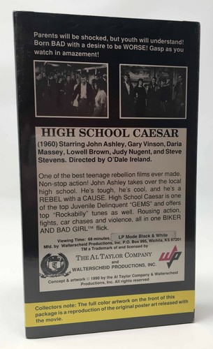 VHS Tape High School Caesar Biker and Bad Girl Gems NEW VHS Black and White - Picture 2 of 2