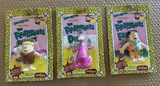 Lot of 3 VINTAGE Bend-Ems Hanna-Barbera The Flintstones 1991 Fred Barney Dino