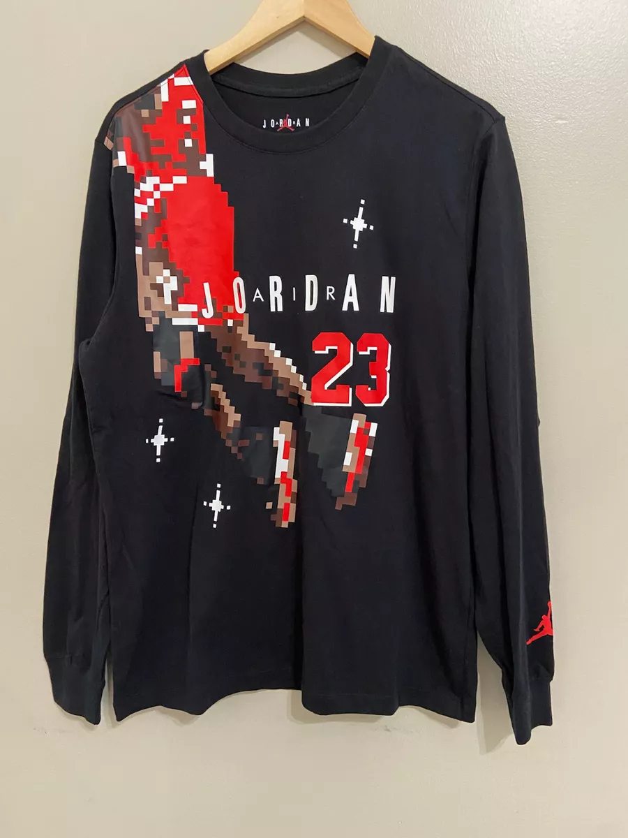 Nike Air Jordan 23 Holidays Long Sleeve Top Shirt Black Mens L