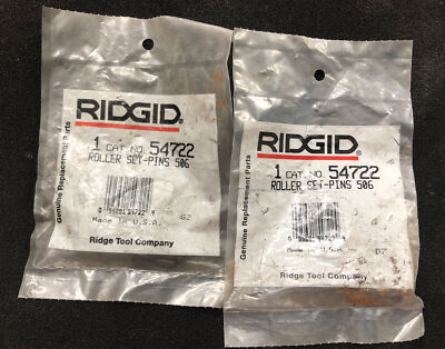 #ad lot 2 packages RIDGID REPLACEMENT PARTS NO. 54722 Roller Set Pins 506 NOS $14.99