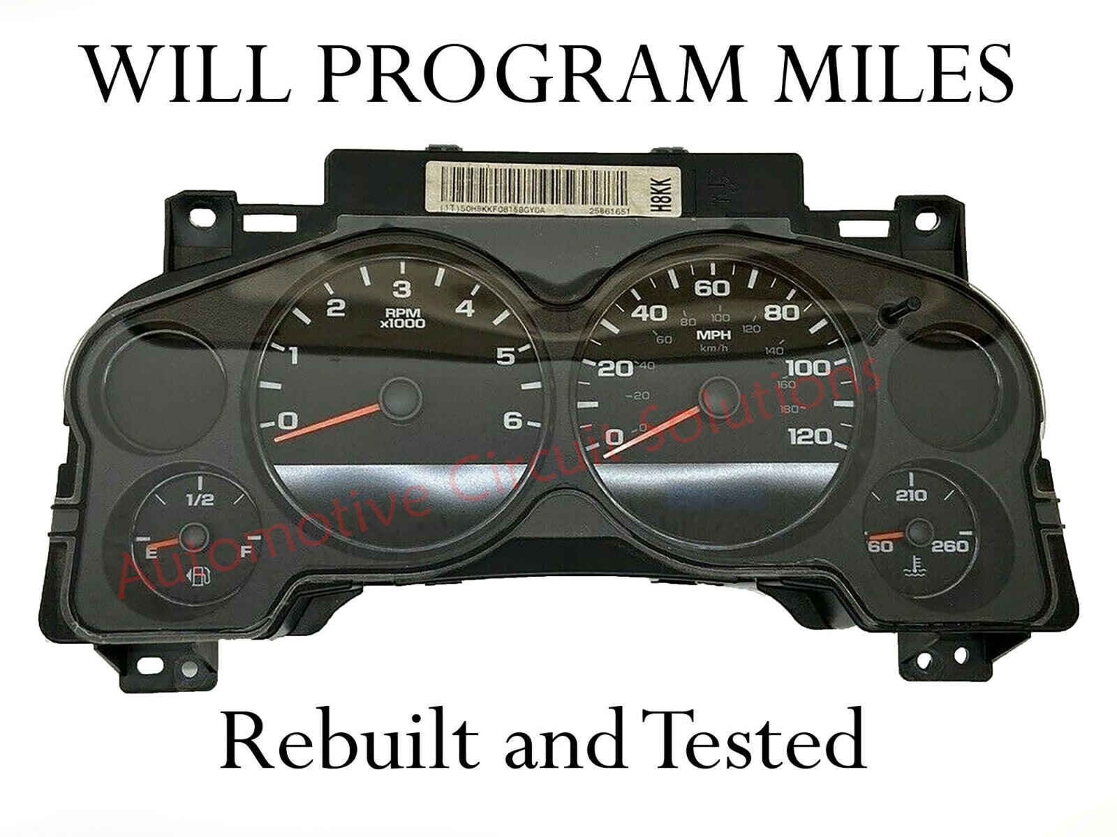 07-10 Chevrolet Silverado 1500 Speedometer Instrument Cluster