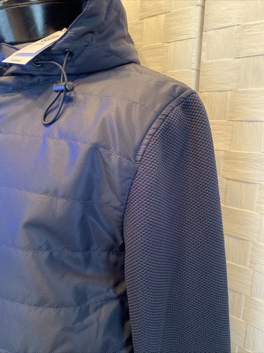 Vince Camuto Men's Size Large Navy Blue Hooded Puffer Jacket - Picture 6 of 12
