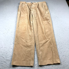 VINTAGE Polo Ralph Lauren Pants Mens 38x30 Brown Fairway Corduroy Chino Classic