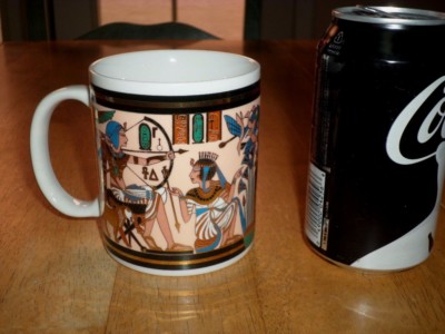 LUXOR CASINO & HOTEL, NEVADA, ANCIENT EGYPTIAN WALL ART, Ceramic Coffee Cup/ Mug