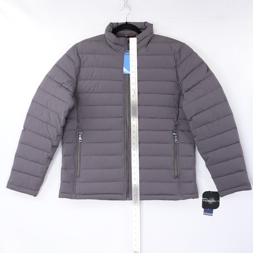 Nautica Mens Puffer Jacket Quilted Stretch Water Resistant Metal Gray Sz NWT - Picture 37 of 54