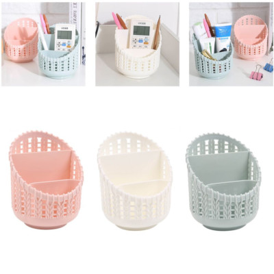 Rattan Compact Basket Kitchen Bathroom Office Desk Organizer Pen