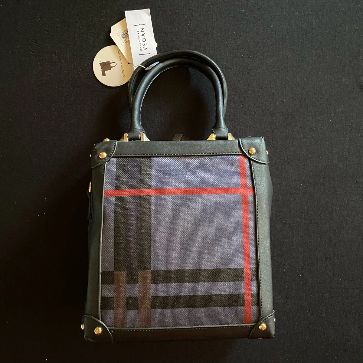 Plaid Handbag Republic Classic Vegan Handbag NWT Matching Wallet Included