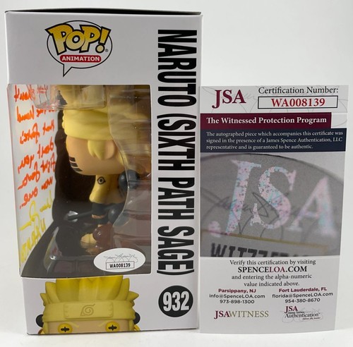 Funko POP firmado por Naruto Sexto Camino Sabio Mail Flanagan #932 D autógrafo certificado de autenticidad de la JSA - Imagen 2 de 5