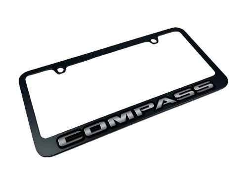Jeep Compass Black License Plate Frame - 第 1/2 張圖片