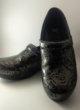 Dansko 41 Black Silver Pro XP Work Nursing Clogs