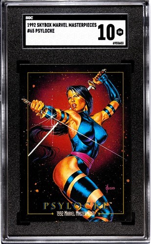 🔥  1992 MARVEL MASTERPIECES PSYLOCKE 🔥 #65 SGC 10 Gem Mint!  Low Pop! - Picture 1 of 2