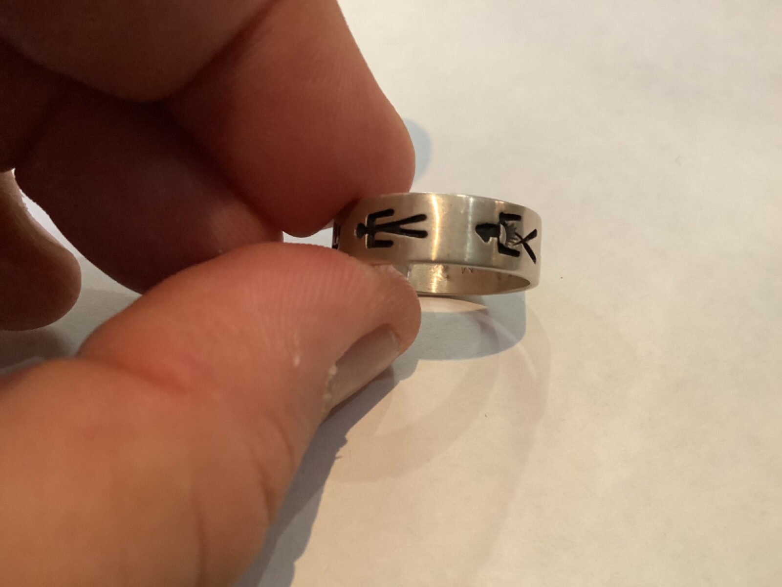 AUTHENTIC SIGNED GM STERLING SILVER NATIVE AMERIC… - image 5