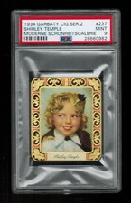 PSA 9 SHIRLEY TEMPLE 1934 Garbaty Cigarette Card #237 BEAUTIFUL