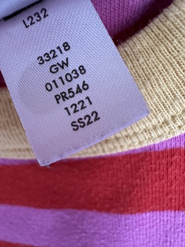 EUC HANNA ANDERSSON SHORT JOHNS PAJAMAS SZ 120 US 6-7 Red Pink Stripes - Picture 6 of 9