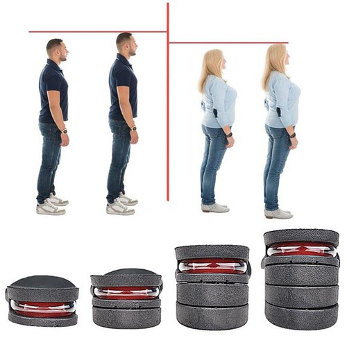 Plantilla elevadora de zapatos para hombres y mujeres Cojín de aire Inserto para talón Aumento de altura ajustable* - Imagen 3 de 17