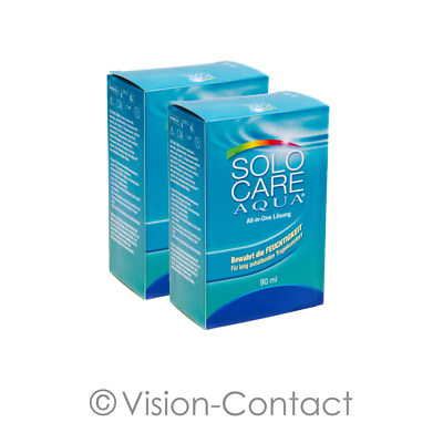 SoloCare Aqua 2 x 90ml Pflegemittel All in One Kombilösung von Menicon